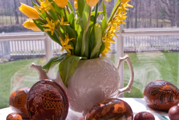 Spring Colors with Creamware Creamware Flower Vase