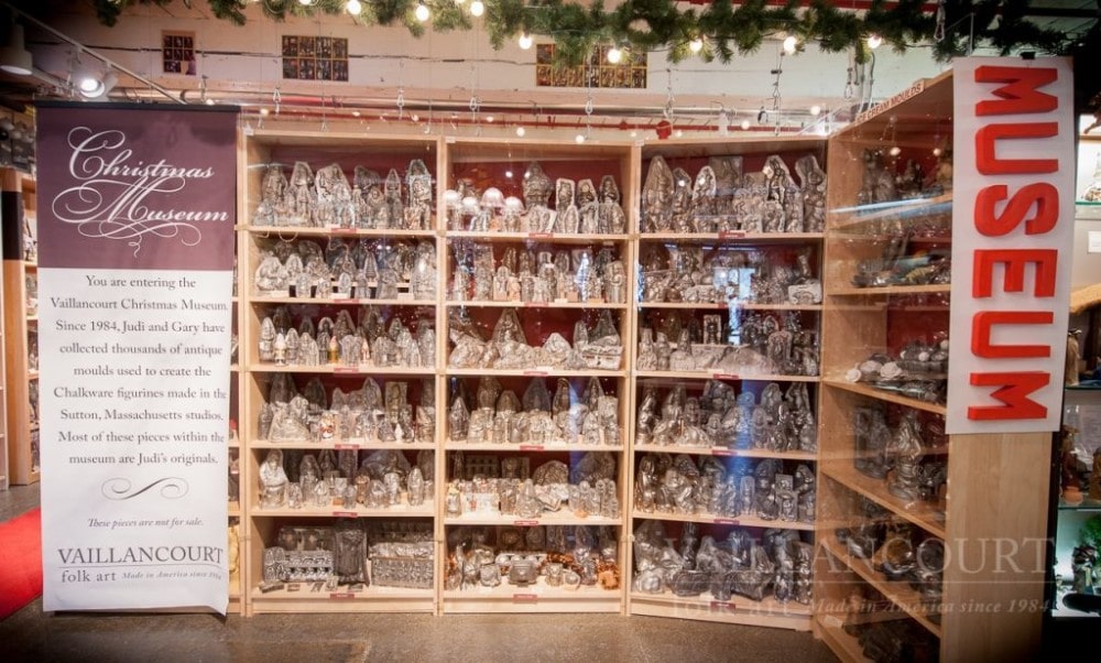 The Vaillancourt Christmas Museum in Sutton, MA prominently displays the largest personal collection of vintage confectionary and chocolate moulds.