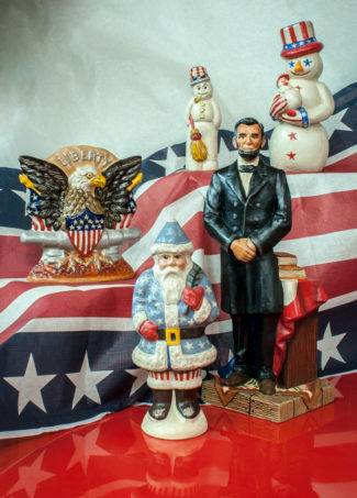 Patriotic Chalkware Group for Memorial Day or Independence Day