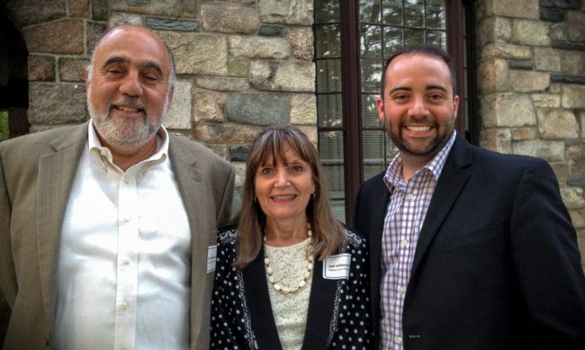 Gary, Judi, and Luke M. Vaillancourt at the award ceremony at the Henderson House in Weston, MA