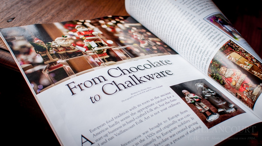 Vaillancourt Chalkware featured in Foodies of New England Magazine