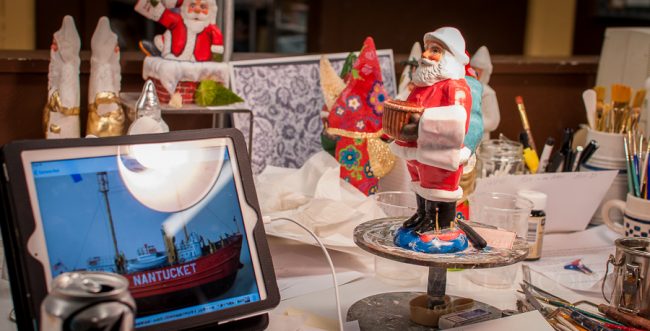 Nantucket Lightship Santa, the 2014 piece to the Nantucket Summer Series
