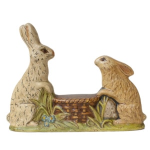 Rabbit Family around Basket