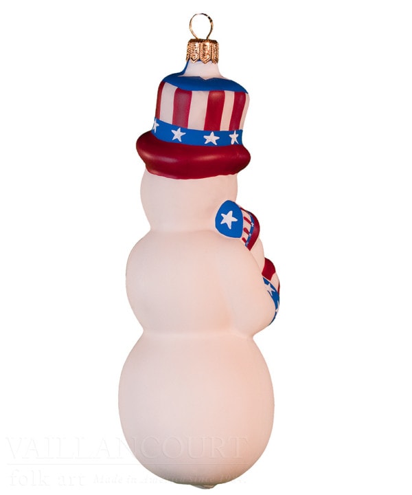 Patriotic Snowman with Baby