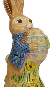 Large Bunny Carrying Easter Egg