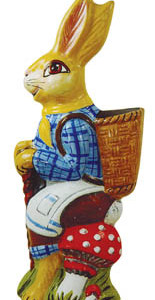 Rabbit sitting on toadstool