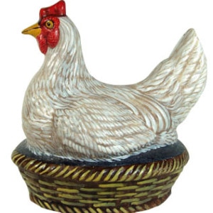 Sonja's White Hen Auction Piece