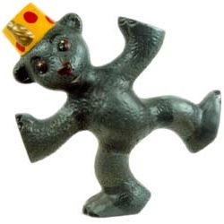 Acrobat Bear Grey with Yellow Fez