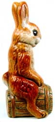 Rabbit Sitting on Wooden Keg