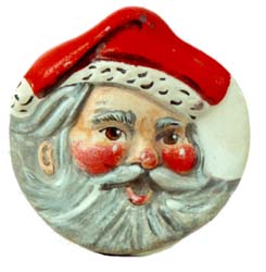 Ornament Round Santa Face