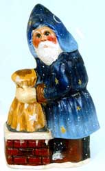 Custom Blue Father Christmas with Chimney for WM Andrews