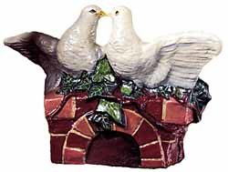 Two Doves on Ivy Brickwork