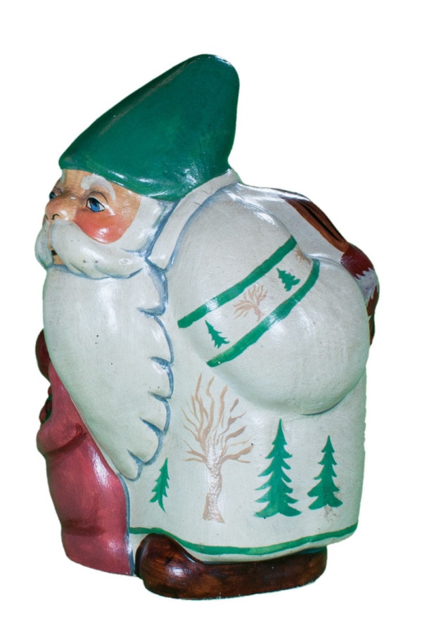 White Father Christmas with Trees