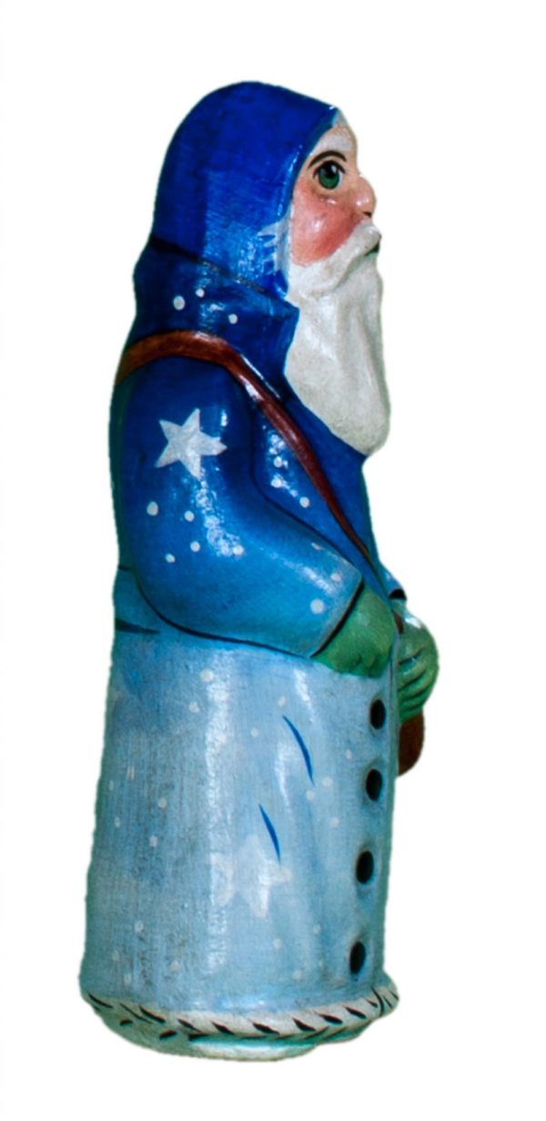 Blue Father Christmas with Star Coat