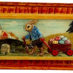 Rabbit and Wagon Plaque