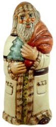 White Father Christmas with Angel Holding Sack and Switches