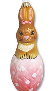 Girl Bunny in Pink Dotted Egg