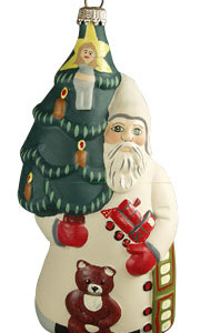 White Father Christmas with Train