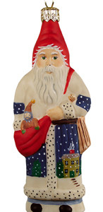 Father Christmas in scenic coat