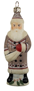 ORN Father Christmas in stone coat 10 buttons