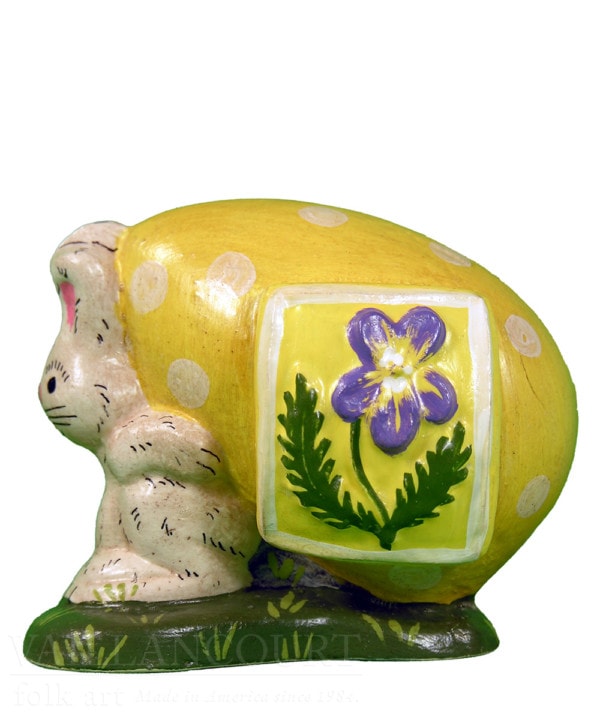 Bunny with Yellow Egg and Flower