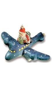 Father Christmas on airplane