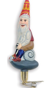 Father Christmas on snail (clip)