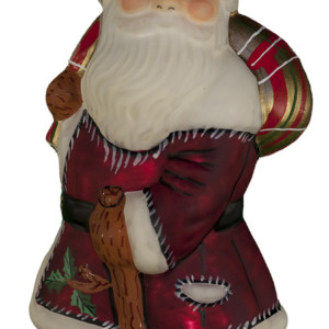 Striding Father Christmas with Gold Sack