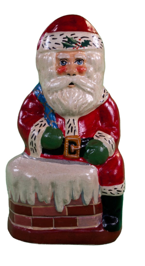 1997 Collectors Weekend Painting Sample Santa in Chimney