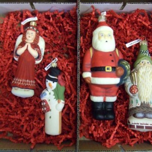 4-Pieced Boxed Ornament Set