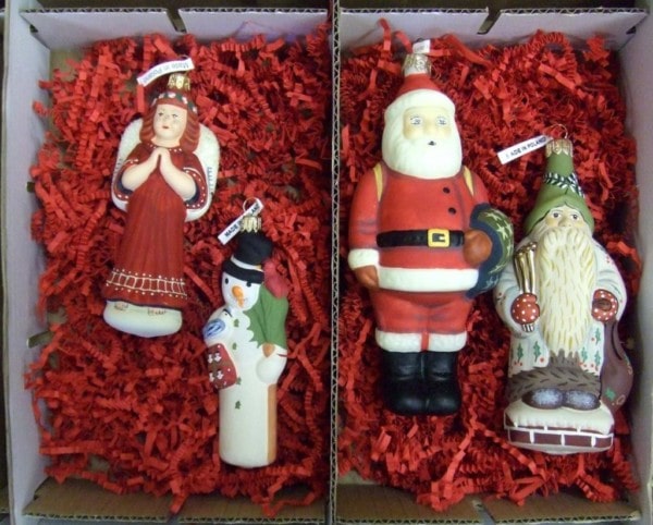 4-Pieced Boxed Ornament Set