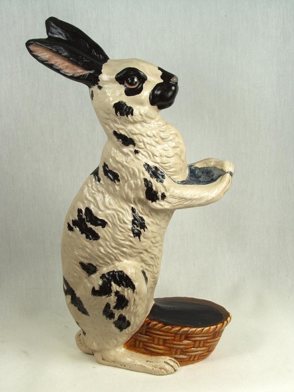 Black and White Rabbit with Basket
