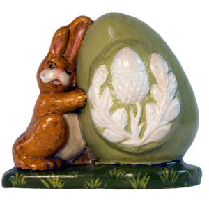 Bunny Rolling Green Egg