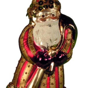 Glitz Santa in Red and Gold Sequinze