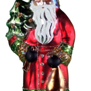 Glitzy Santa with Tree