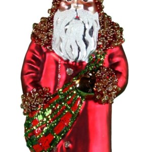 Glitzy Red Santa