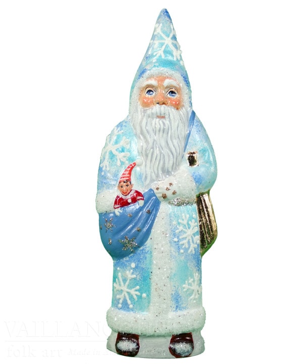 Santa with Snowflake Blue Coat