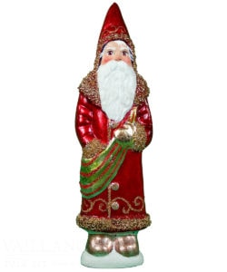 Tall Red Coat Glimmer Santa