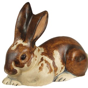 Brown and White Lying Rabbit