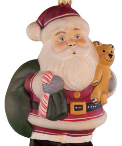 Round Santa with Teddy