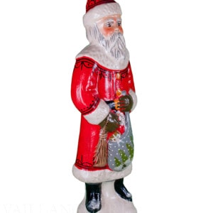 Red Father Christmas with Snowman in Sack