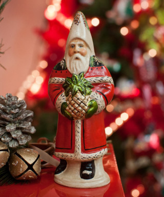 Santa with Gold Pineapple