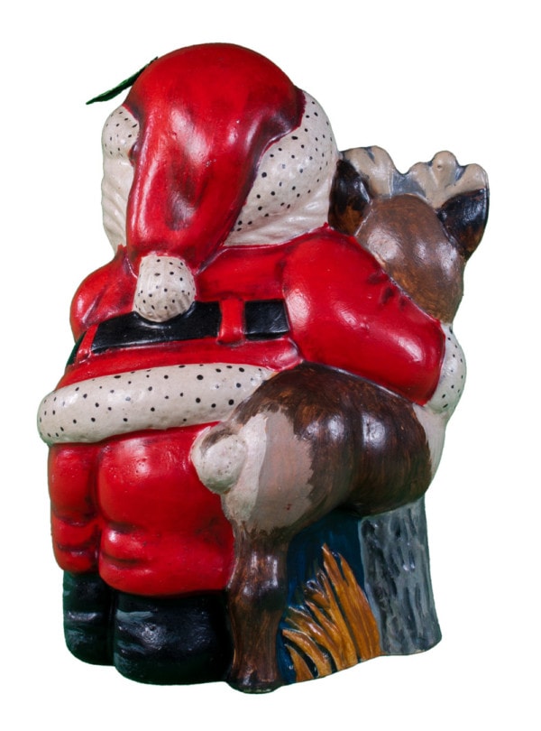 Santa Hugging Reindeer