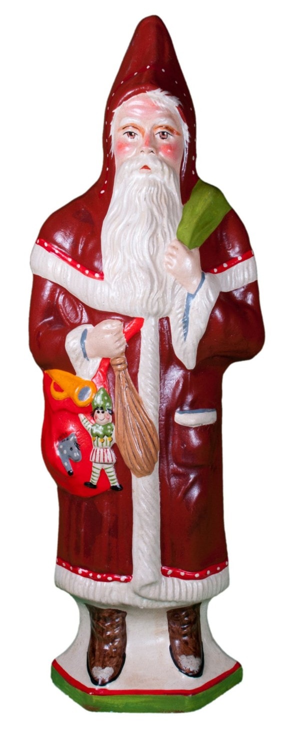 Father Christmas with Tree and Toy Sack