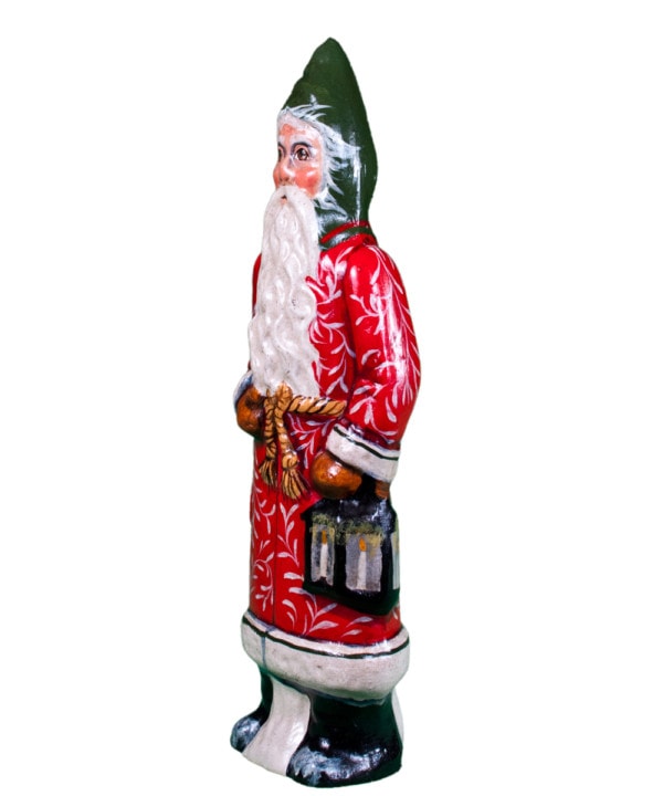 Santa in Red Coat and Green Hat