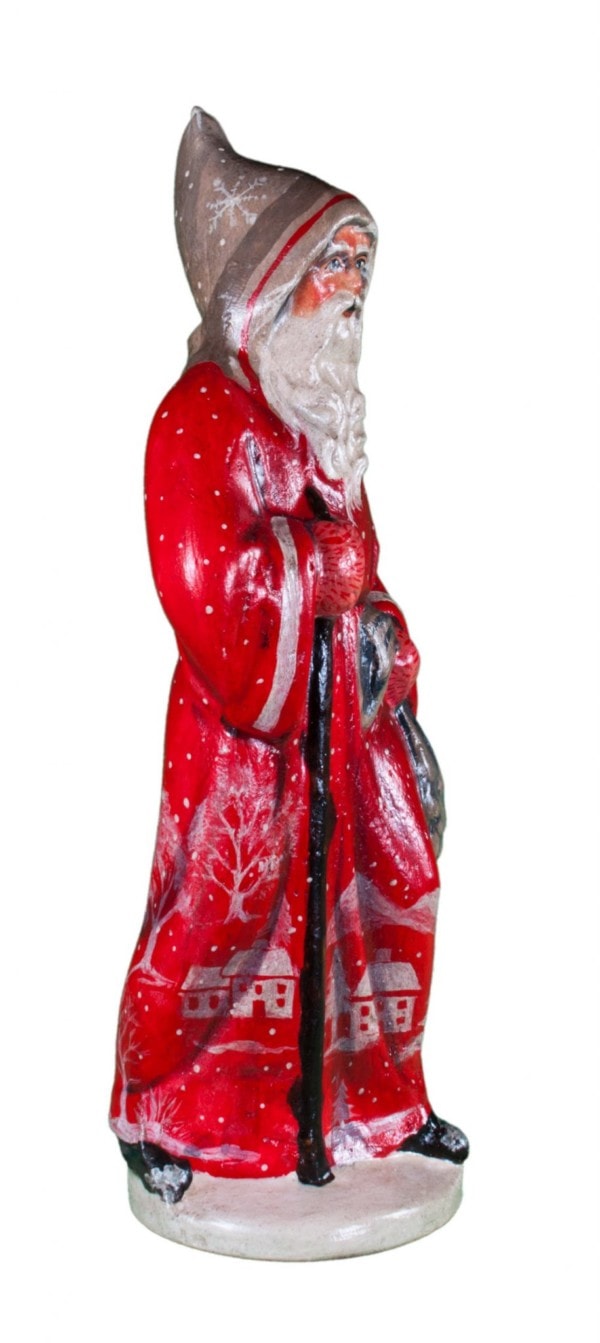 Colonial Village Red Father Christmas