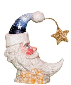 Santa in Moon with Star