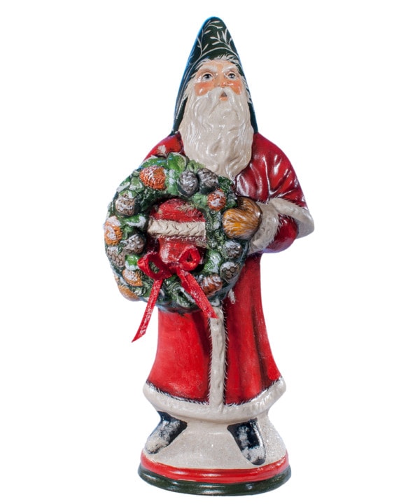 Red Father Christmas with Della Robbia