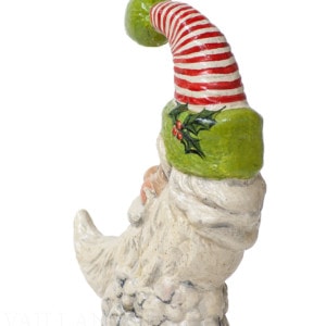 Santa in Moon with Striped Hat