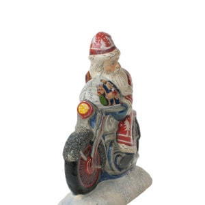 Red Forest Santa on Motorcycle